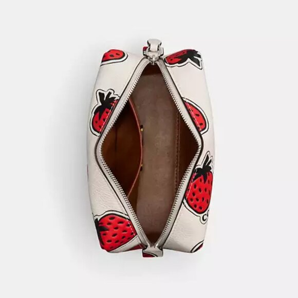 🍓 Coach Essential Cosmetic Pouch With Strawberry Print - Picture 3 of 6